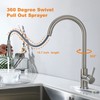 Kitchen Faucet with Pull Down Sprayer, Brush Nickel Pull Out