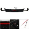munirater Rear Bumper Diffuser Spoiler Gloss Black with LED Brake