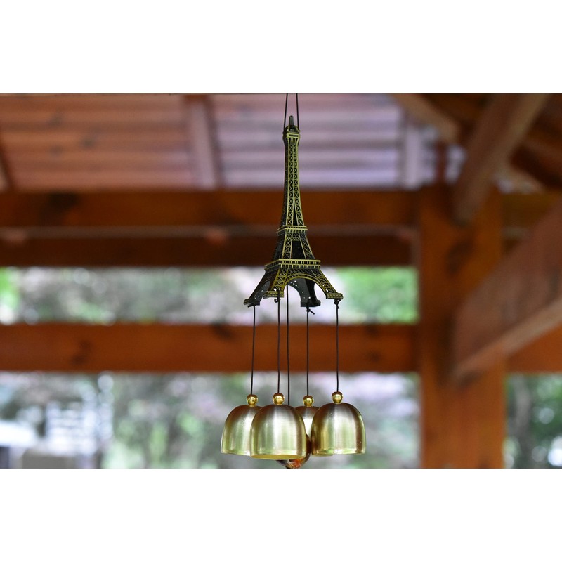 Maydahui Wind Chime Bell Summer Eiffel Tower Metal Indoor Outdoor