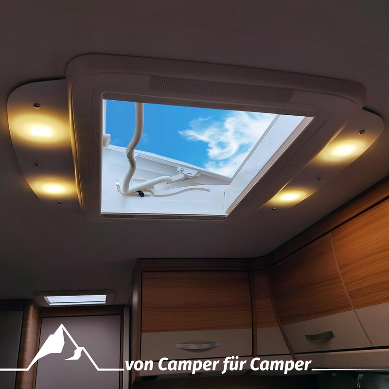 MaJoCompTec® CAMPERPART Lock for Dometic Roof Windows, Motorhome Roof Hatch