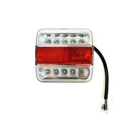 LED rear light with position light, brake light, indicator, number plate light for trailers, tractors, caravans, trailers, trucks, cars, tractors etc.