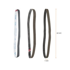 sourcing map 12pcs 1 x 42" Sanding Belts 4pcs Each of 600/800/1000 Grit Silicon Carbide Flush Joint Belt Sander Paper for Metal Woodworking Automotive Repair