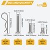 12Pcs M8 Clevis Pin and M3 X 60 R Shape