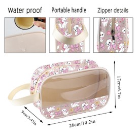 CMNIM Cartoon Cats Gifts Marie Makeup Bag You've Got to Be Kitten Me for Pet Lovers Mom Meow Gifts Kitten Clear Cosmetic Bag, 2578 Cat M, Makeup Bag