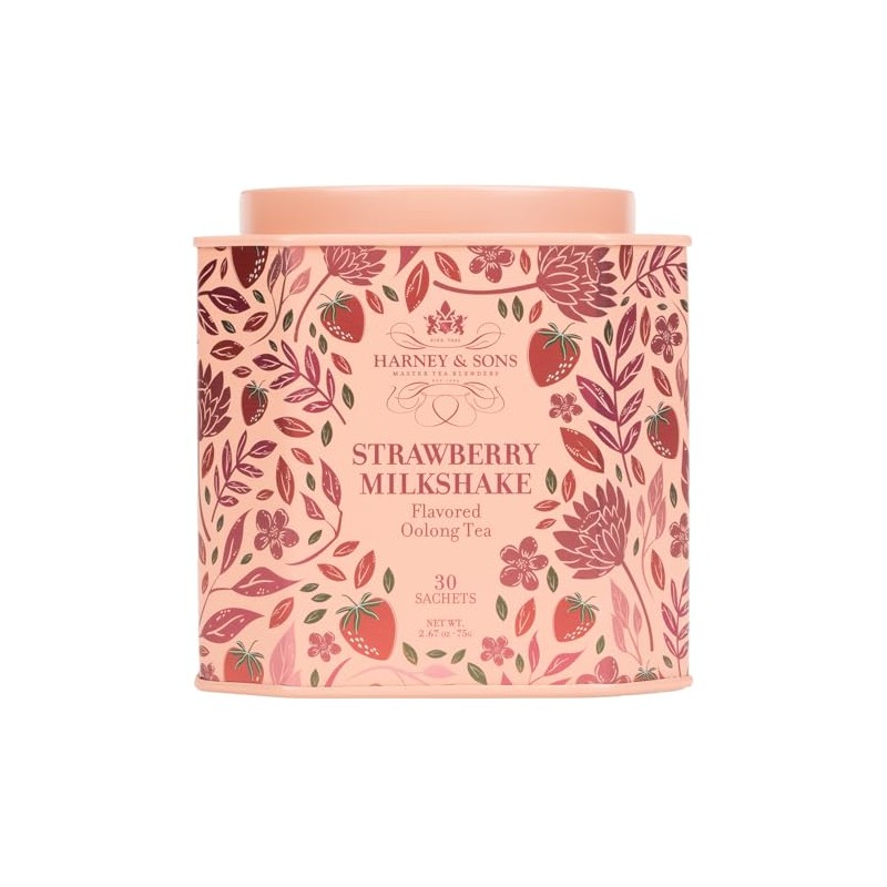 Harney & Sons Té Oolong Sabor Batido de Fresa, Libre