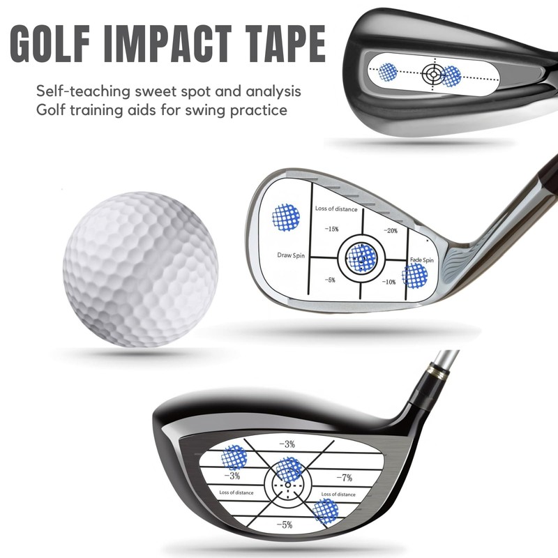 Golf Impact Tape Labels 150 PCS, Golf Impact Stickers for