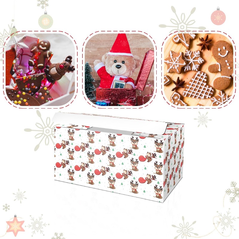 Linelglobal Christmas Gift Box with Lid for Kid Women Men