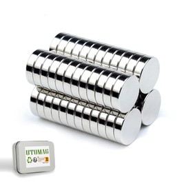 Neodymium Magnets, Multi-Use Strong Permanent Round Small Magnets for Whiteboard, Notice Board, Magnetic Board, Notice Board, Refrigerator, Picture Magnet, and Much More (8 x 3 mm - Pack of 50)