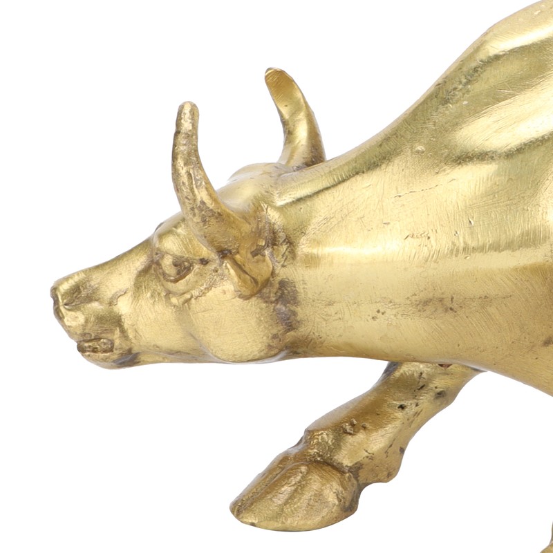 Wall Street Copper Bull Brass Animal Statue Artwork Desktop Decoration