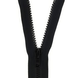 YKK Non-separable plastic zip with zip, black, 22 cm