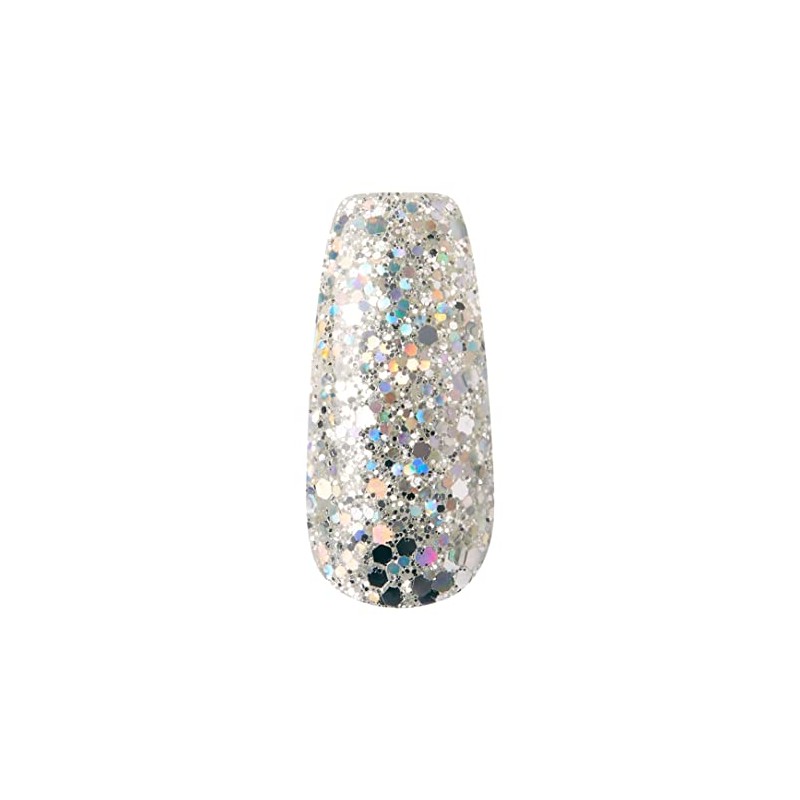 Kiss Gel Fantasy Collection 24 Count Black/Sparkle Long Length
