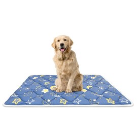 Dog Crate Mat, Ultra Soft Dog Bed Mat for Sleeping with Anti-Slip Bottom, Washable Dog Mat Kennel Pad for Large Medium Small Dogs Breeds with Cute Prints and Dark Colored to Hide Stains (42" X 28")