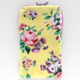 Blooming Cath Kidston 001363-0002-01 Caskidson Zippered Towel Plastic Bottle Case, ICON FLORAL (Yellow), Women's Towel, Hand Towel, Approx. 5.1 inches (13 cm)