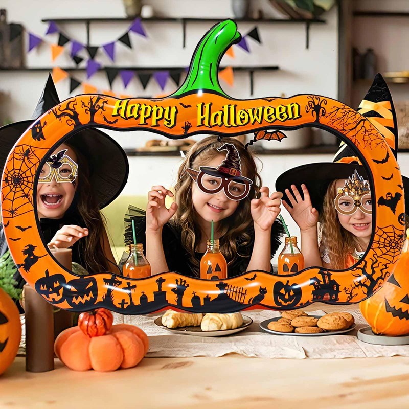 Halloween Photo Booth Props Inflatable Pumpkin Halloween Photo Booth Frame