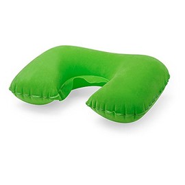eBuyGB Pack of 2 Inflatable Neck Pillow for Travel, Blow Up Compact Portable Head & Neck Support Cushion - Airplane, Car, Train (Green)