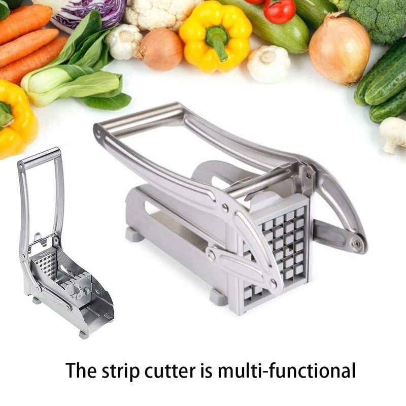 Potato Chipper,Vegetable Veggie Machine,French Fry Cutter,Manual Potato Strip Cutter,Stainless Steel