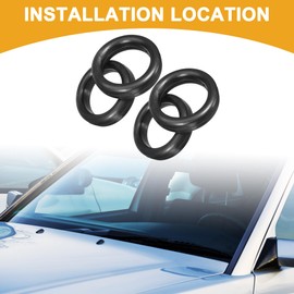 Partuto 4 Pcs Universal Muffler Exhaust Hanger - Rubber Black