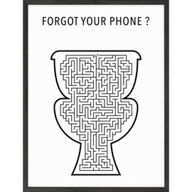 Haus and Hues Funny Bathroom Maze Poster - Artistic Wall Decor Print for Room Aesthetic and Vibe - Size: 8" x 10"