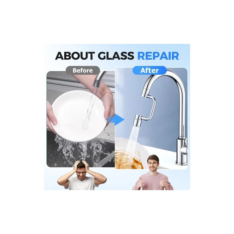 Extensor De Grifo Giratorio 1080° Con Aireador Para Lavabo