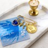 Gowvvxu Something Blue Pin for Bride, Bridal Bouquet Charm Cross