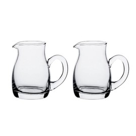 Mozacona 2pcs Glass Creamer Pitcher Sauce Serving Pitcher Milk Creamer Jug,150ml