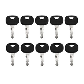 TUKEVA Pack of 10 202 Ignition Keys for Construction Machinery, Construction Machinery Keys, Universal Construction Machinery Keys, Forklift Ignition Key for Volvo Excavator, Forklift Wheel Loader