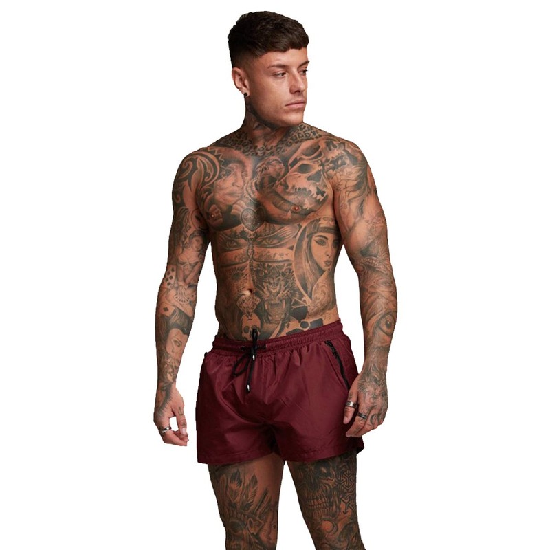 TONLEN - Traje de baño deportivo para hombre, con bolsillos