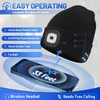 Keains Gorro unisex Bluetooth con luz, auriculares inalámbricos, regalos únicos