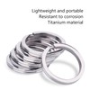 Outus 32 mm Titanium Key Rings Split Rings, 5 Pack