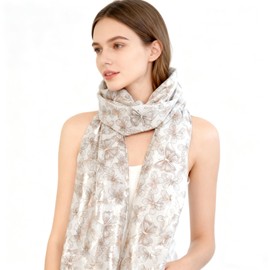 MULNRO Scarf for Women Lightweight Soft Butterfly Printed Scarves for Summer Fall Fashion Shawl Wrap (cr-E05)