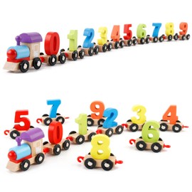 11 Sections Number Train Toy Early Educational Counting Number Train Building Blocks for Children