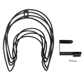 Hats Clothes Tie Holder Wire Stackable Storage Rack Kitchen Organizer Door Wall HooksBlack