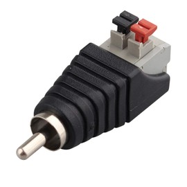 Jopto Speaker Phono RCA Male to AV 2 Screw Terminals Adapter Connector for CCTV RCA Male to AV 2 Screw Female Pack of 4