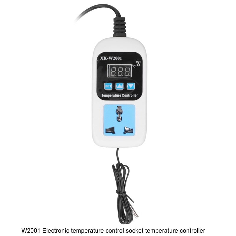 Temperature Controller Automatic Adjustable Digital Display Electronic Socket Thermostat for