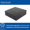 FoamRush 2" x 18" x 18" Charcoal High Density Upholstery