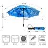 Umbrella Compact Inverted Folding Umbrellas Auto Open Close - H2.18.Blue