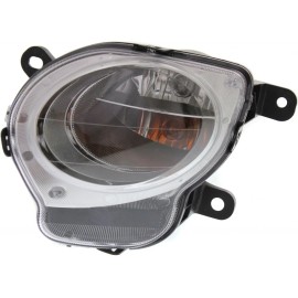 KarParts360 For Fiat 500C Parking Signal Light 2012-2019 Driver Side w/Chrome Trim FI2532100