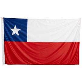 US Flag Store Chile-35P Chile Flag 3ft x 5ft Super Knit Polyester, Red, White, Blue