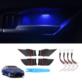 Powerty LED Light for 2025 Toyota Camry XV80 Accessories Inner Door Handle Bowl Mood Lighting Decorative Interior Lamp 4PCS Blue