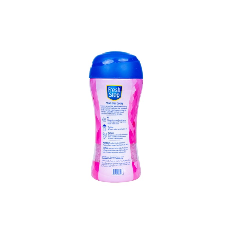 Fresh Step Litter Box Deodorizing Crystals, Sweet Blossom Scent, 15oz;