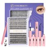 Eyelash Clusters Kit Natural, 240PCS 30D 40D Mixed Lengths 10–16mm,