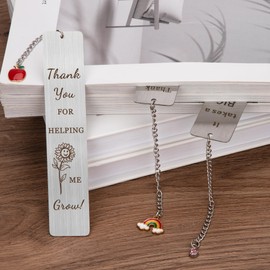 Newellsail Stainless Steel Bookmarks Teacher Bookmarks Teacher Appreciation Gifts for Graduation, Retirement, Christmas, Birthday 3 Pack (Style B)