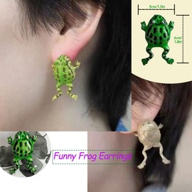 9 Pairs Gothic Skeleton Octopus Frog Unique Earrings for Women Men Vintage Dangle Earrings Scary Funny Statement Costumes Jewelry Human Skull Funny Jewelry (9 pairs2)