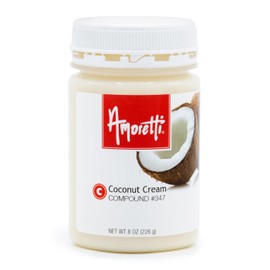 Amoretti - Coconut Cream Compound 8 oz - Natural Flavors, Shelf Stable Even After Opening, Certified Kosher, TTB Approved, Perfect for Baking Applications & Beverages
