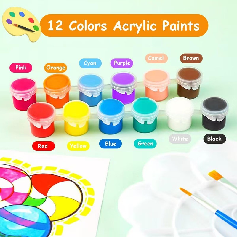 Mini Acrylic Paint Set, 30 Set Washable Paint Strips Kit