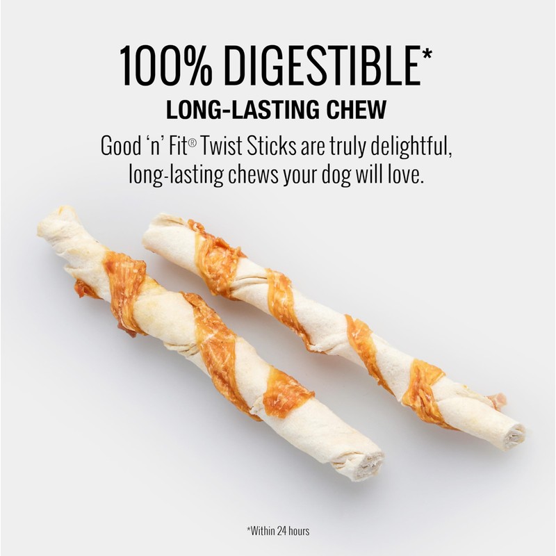 Good 'n' Fit Twist Sticks Made with Real Lamb, 15