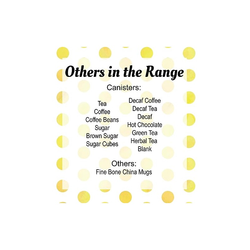 Purely Home Yellow Polka Dots Decaf Storage Canister - Spotty