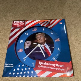 Trump Voice Wall Clock – Fun MAGA Gift for Fans, Patriotic Home Decor