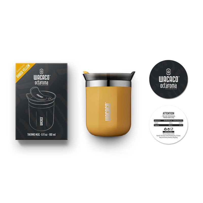 WACACO Octaroma Lungo Vacuum Insulated Coffee Cup Double Wall Stainless