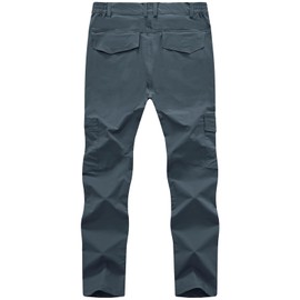 Rdruko Men's Hiking Pants Lightweight Waterproof Quick Dry Outdoor Work Travel Pants (Cold Gray,US 34)